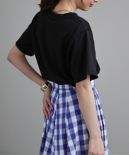 sakishimatokyo（サキシマトーキョー）の「ワイドリブトップス（Tシャツ/カットソー・レディース・ホワイト/ブラック/ピンク/ブルー・FREE）」の15枚目の写真