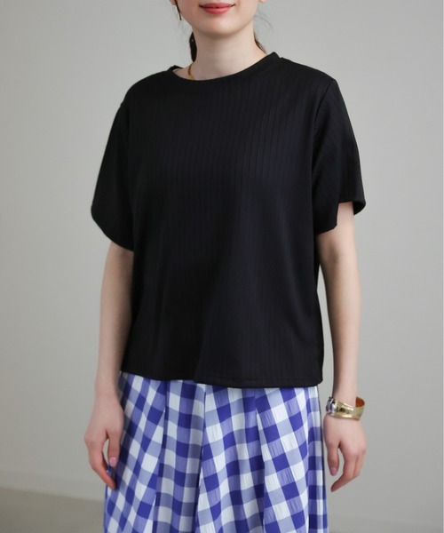 sakishimatokyo（サキシマトーキョー）の「ワイドリブトップス（Tシャツ/カットソー・レディース・ホワイト/ブラック/ピンク/ブルー・FREE）」の22枚目の写真