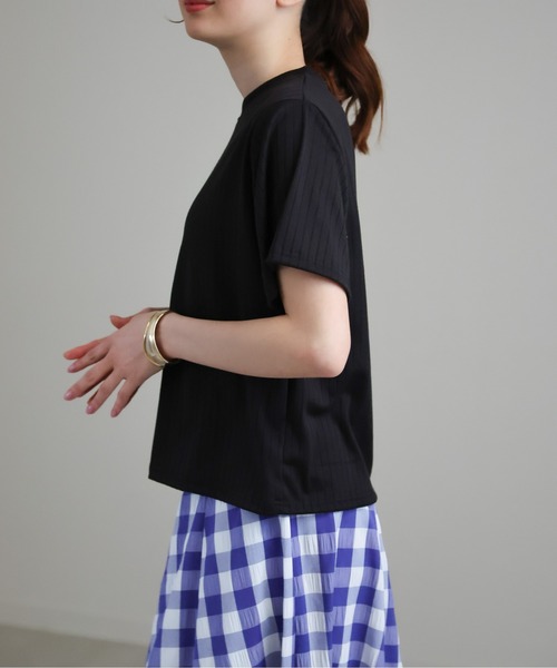 sakishimatokyo（サキシマトーキョー）の「ワイドリブトップス（Tシャツ/カットソー・レディース・ホワイト/ブラック/ピンク/ブルー・FREE）」の21枚目の写真