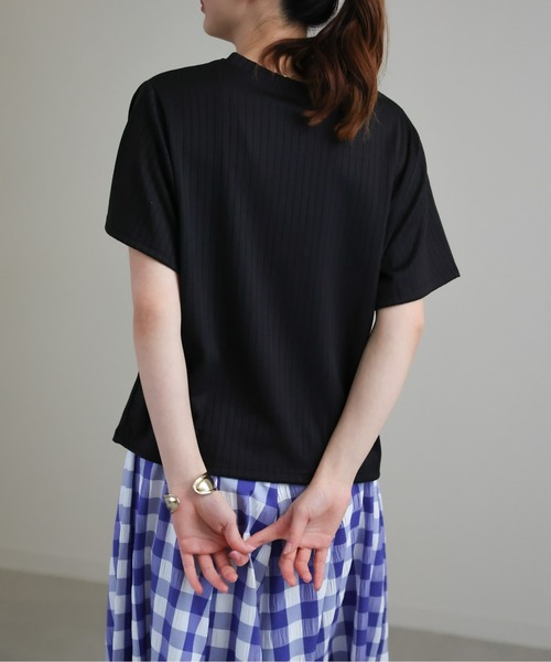 sakishimatokyo（サキシマトーキョー）の「ワイドリブトップス（Tシャツ/カットソー・レディース・ホワイト/ブラック/ピンク/ブルー・FREE）」の20枚目の写真