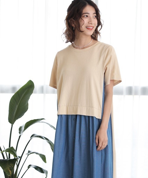 Bou Jeloud（ブージュルード）の「【WEB限定トールサイズ】２ＷＡＹドッキングワンピース（ワンピース・レディース・ブラック/ベージュ/ミント・38/TL）」の13枚目の写真