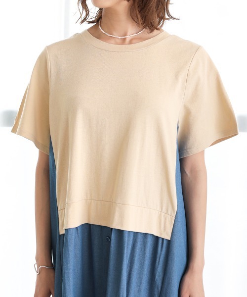 Bou Jeloud（ブージュルード）の「【WEB限定トールサイズ】２ＷＡＹドッキングワンピース（ワンピース・レディース・ブラック/ベージュ/ミント・38/TL）」の16枚目の写真