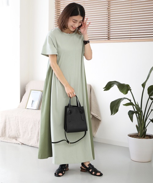 Bou Jeloud（ブージュルード）の「【WEB限定トールサイズ】２ＷＡＹドッキングワンピース（ワンピース・レディース・ブラック/ベージュ/ミント・38/TL）」の22枚目の写真