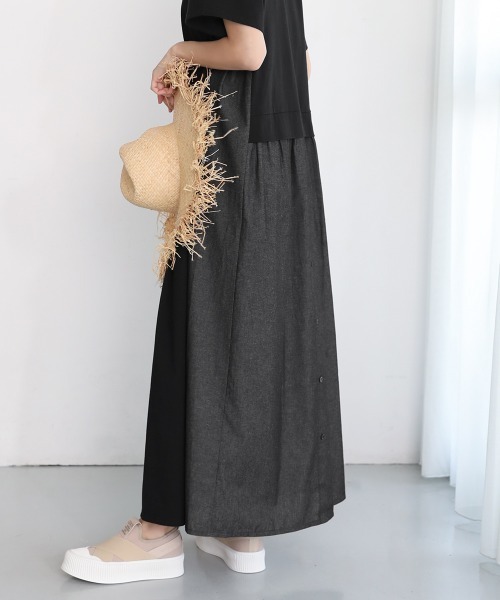 Bou Jeloud（ブージュルード）の「【WEB限定トールサイズ】２ＷＡＹドッキングワンピース（ワンピース・レディース・ブラック/ベージュ/ミント・38/TL）」の15枚目の写真