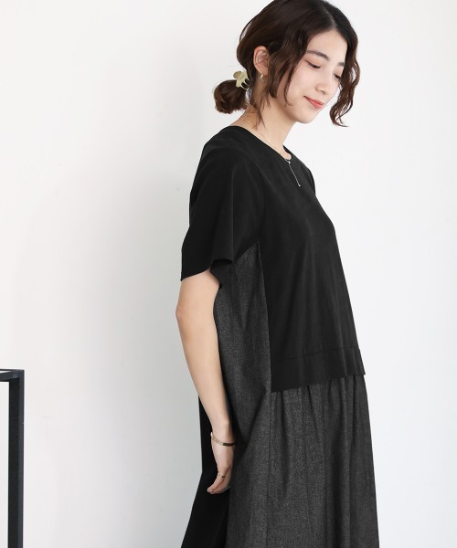 Bou Jeloud（ブージュルード）の「【WEB限定トールサイズ】２ＷＡＹドッキングワンピース（ワンピース・レディース・ブラック/ベージュ/ミント・38/TL）」の10枚目の写真