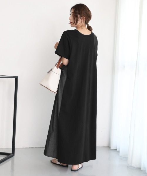 Bou Jeloud（ブージュルード）の「【WEB限定トールサイズ】２ＷＡＹドッキングワンピース（ワンピース・レディース・ブラック/ベージュ/ミント・38/TL）」の8枚目の写真