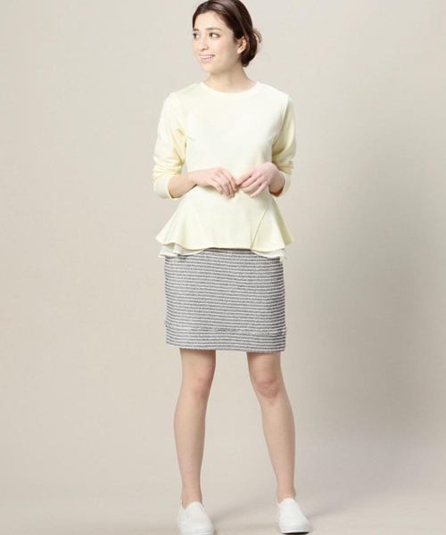 ROSE BUD（ローズバッド）の「S-LCTB-15103 TIGHT SKIRT（スカート・レディース・ブラック/ベージュ/ネイビー・ONE SIZE）」の14枚目の写真