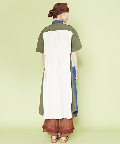 チャイハネ（チャイハネ）の「【チャイハネ】ワッチリーシャツワンピース（シャツワンピース・レディース・ネイビー/カーキ/イエロー・FREE）」の12枚目の写真