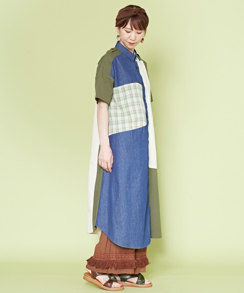 チャイハネ（チャイハネ）の「【チャイハネ】ワッチリーシャツワンピース（シャツワンピース・レディース・ネイビー/カーキ/イエロー・FREE）」の11枚目の写真