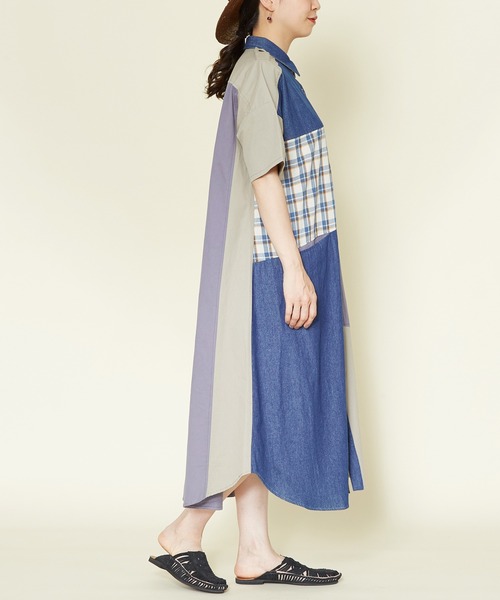 チャイハネ（チャイハネ）の「【チャイハネ】ワッチリーシャツワンピース（シャツワンピース・レディース・ネイビー/カーキ/イエロー・FREE）」の16枚目の写真