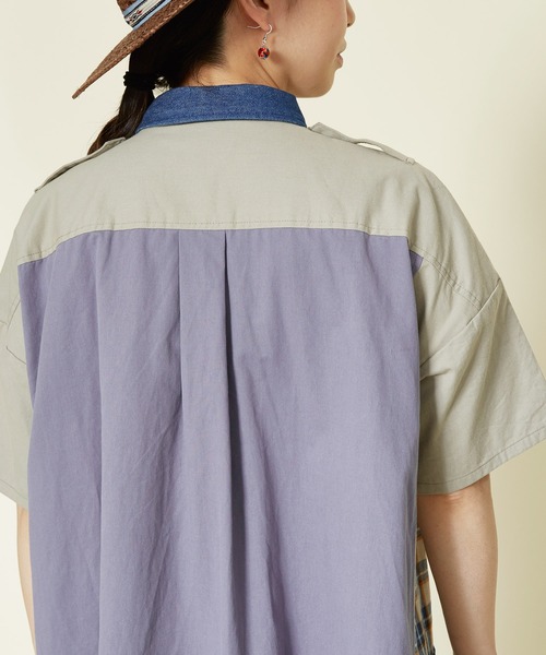 チャイハネ（チャイハネ）の「【チャイハネ】ワッチリーシャツワンピース（シャツワンピース・レディース・ネイビー/カーキ/イエロー・FREE）」の18枚目の写真