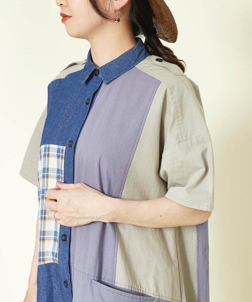 チャイハネ（チャイハネ）の「【チャイハネ】ワッチリーシャツワンピース（シャツワンピース・レディース・ネイビー/カーキ/イエロー・FREE）」の20枚目の写真