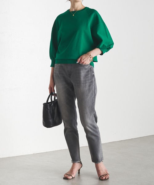 Healthy denim（ヘルシーデニム）の「Healthy DENIM/裾カットオフテーパードデニム（デニムパンツ・レディース・グレー・25/24/23）」の3枚目の写真