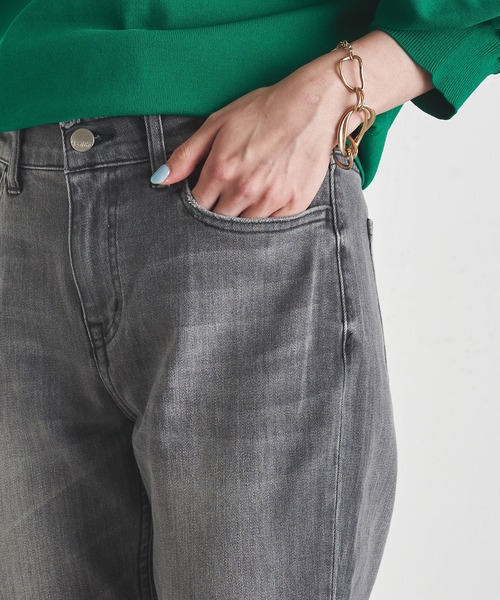 Healthy denim（ヘルシーデニム）の「Healthy DENIM/裾カットオフテーパードデニム（デニムパンツ・レディース・グレー・25/24/23）」の4枚目の写真