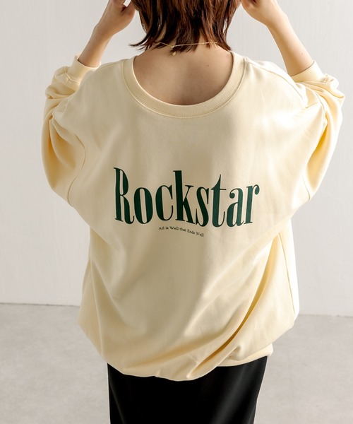 COLLAGE GALLARDAGALANTE(コラージュガリャルダガランテ)の「【OT】前後2WAY/オーバーサイズロゴスウェット(スウェット・レディース・チャコールグレー/グリーン/アイボリー・FREE)」の10枚目の写真