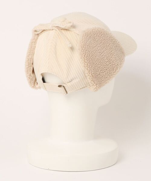 Lee(リー)の「Lee/リー EAR FLAP CAP CORDS&BOA(キャップ・レディース・ブラック/ホワイト/ブラウン・57~59cm)」の8枚目の写真