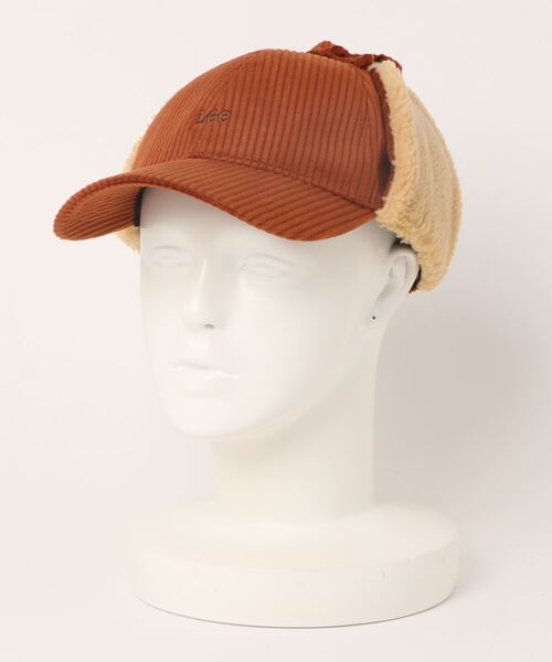 Lee(リー)の「Lee/リー EAR FLAP CAP CORDS&BOA(キャップ・レディース・ブラック/ホワイト/ブラウン・57~59cm)」の10枚目の写真