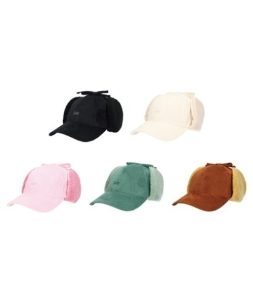 Lee(リー)の「Lee/リー EAR FLAP CAP CORDS&BOA(キャップ・レディース・ブラック/ホワイト/ブラウン・57~59cm)」の4枚目の写真