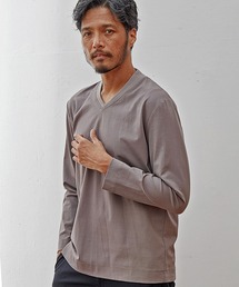 UNION STATION（ユニオンステーション）の「【EFFORTLESS】シルケットスムースジャガードリブロンTEE（Tシャツ/カットソー・メンズ）」