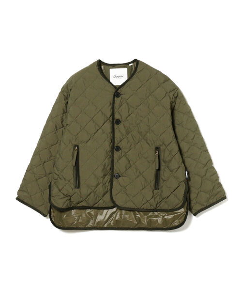 GYMPHLEX(ジムフレックス)の「GYMPHLEX / ダイヤキルトダウン ノーカラージャッケット(ノーカラージャケット・レディース・ブラック/オリーブ・14)」の3枚目の写真