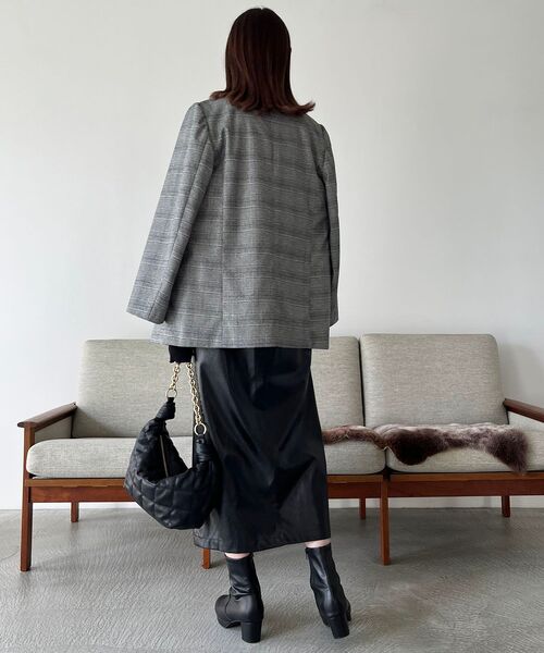 MAJESTIC LEGON(マジェスティックレゴン)の「クラシカルダブルテーラードジャケット(テーラードジャケット・レディース・グレー系その他/ブラウン/ブラック・SMALL/MEDIUM)」の7枚目の写真