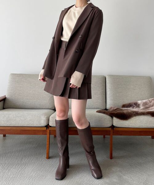 MAJESTIC LEGON(マジェスティックレゴン)の「クラシカルダブルテーラードジャケット(テーラードジャケット・レディース・グレー系その他/ブラウン/ブラック・SMALL/MEDIUM)」の12枚目の写真