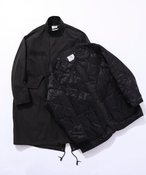 coen（コーエン）の「ビッグシルエット3WAYモッズコート(M-65) [コート＋キルティングライナー2点セット]（モッズコート・メンズ・ブラック/オリーブ・MEDIUM/SMALL/LARGE）」の12枚目の写真