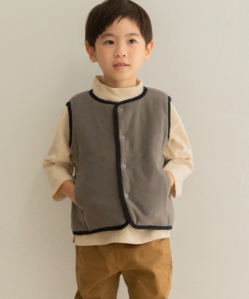 URBAN RESEARCH DOORS（アーバンリサーチドアーズ）の「『WEB/一部店舗限定サイズ』リバーシブルキルトベスト(KIDS)（その他アウター・キッズ・ネイビー/キャメル・105/150/120/135）」の7枚目の写真