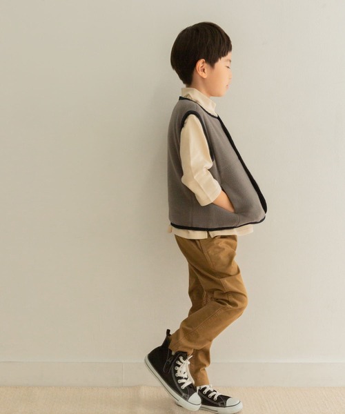 URBAN RESEARCH DOORS（アーバンリサーチドアーズ）の「『WEB/一部店舗限定サイズ』リバーシブルキルトベスト(KIDS)（その他アウター・キッズ・ネイビー/キャメル・105/150/120/135）」の12枚目の写真