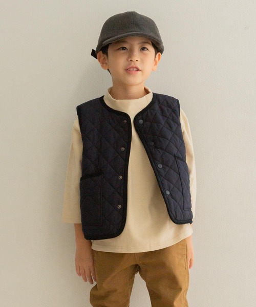 URBAN RESEARCH DOORS（アーバンリサーチドアーズ）の「『WEB/一部店舗限定サイズ』リバーシブルキルトベスト(KIDS)（その他アウター・キッズ・ネイビー/キャメル・105/150/120/135）」の15枚目の写真