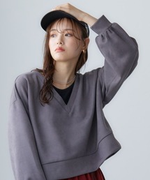 大きいサイズ スウェードポンチショート丈プルオーバー miclat