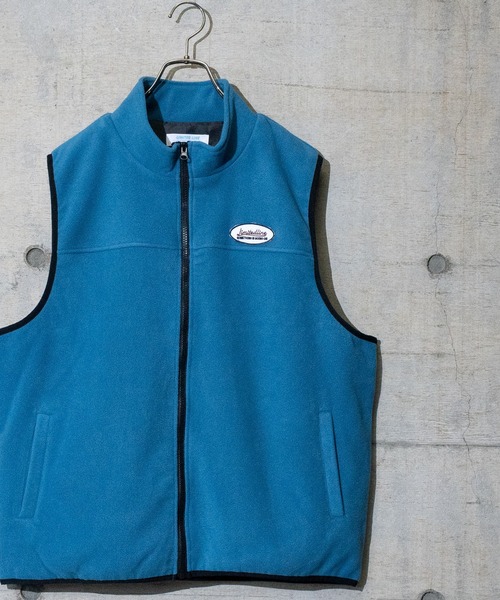 Limited Line Naive Magic（リミテッドラインナイーブマジック）の「【a】フリース フロントワッペン ZIPベスト（その他アウター・メンズ・グリーン/オレンジ/アイボリー/ブラック/ブルー・MEDIUM/LARGE/X-LARGE）」の4枚目の写真