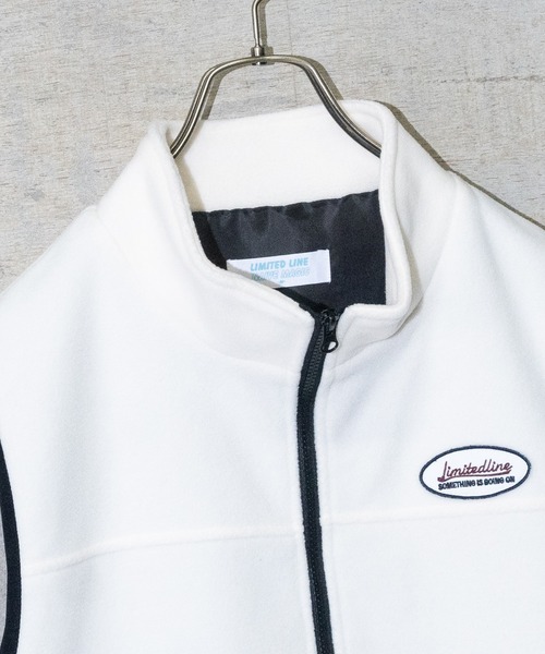 Limited Line Naive Magic（リミテッドラインナイーブマジック）の「【a】フリース フロントワッペン ZIPベスト（その他アウター・メンズ・グリーン/オレンジ/アイボリー/ブラック/ブルー・MEDIUM/LARGE/X-LARGE）」の6枚目の写真