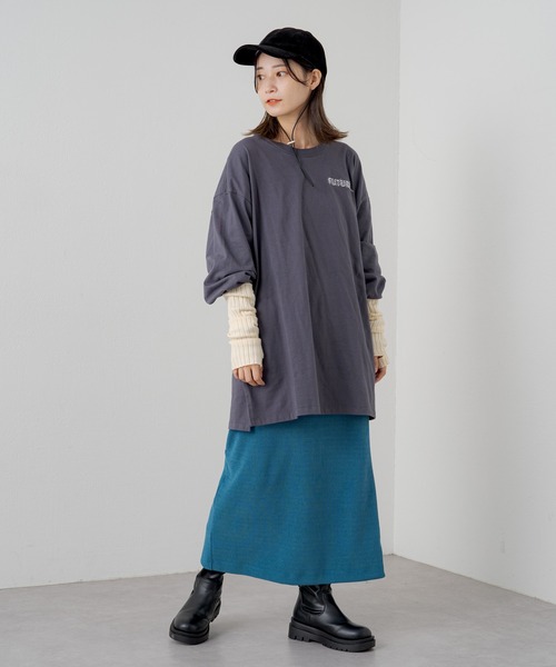 Kastane（カスタネ）の「【UNISEX】SIXSENCE FUTUREロンT（Tシャツ/カットソー・レディース・オフホワイト/チャコールグレー・M/XL）」の8枚目の写真