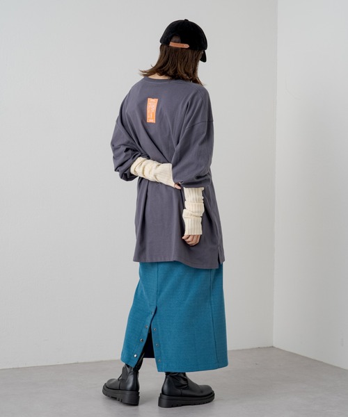 Kastane（カスタネ）の「【UNISEX】SIXSENCE FUTUREロンT（Tシャツ/カットソー・レディース・オフホワイト/チャコールグレー・M/XL）」の19枚目の写真