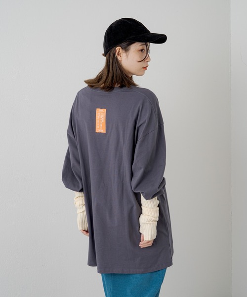 Kastane（カスタネ）の「【UNISEX】SIXSENCE FUTUREロンT（Tシャツ/カットソー・レディース・オフホワイト/チャコールグレー・M/XL）」の11枚目の写真