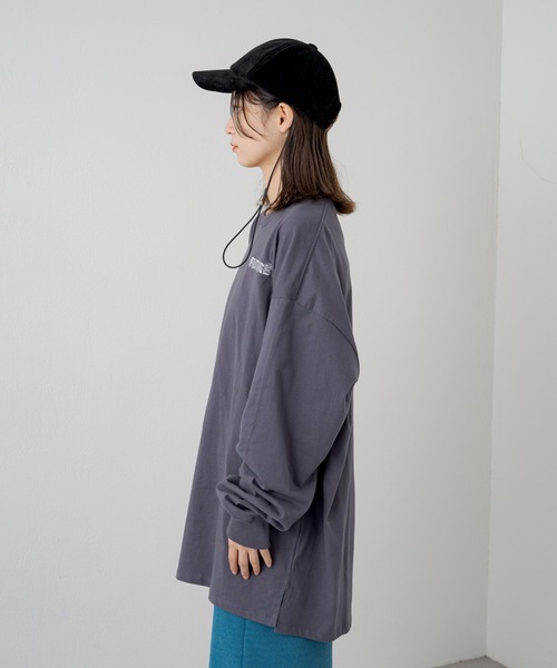 Kastane（カスタネ）の「【UNISEX】SIXSENCE FUTUREロンT（Tシャツ/カットソー・レディース・オフホワイト/チャコールグレー・M/XL）」の9枚目の写真