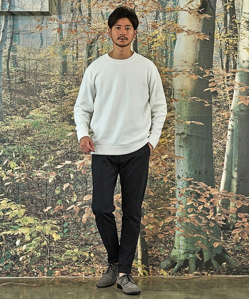 UNION STATION（ユニオンステーション）の「クルーネックモールニット/ハンドウォッシャブル（ニット/セーター・メンズ・ホワイト/ブラック/ネイビー/レッド/ブルー/グリーン・LL/M/L）」の7枚目の写真