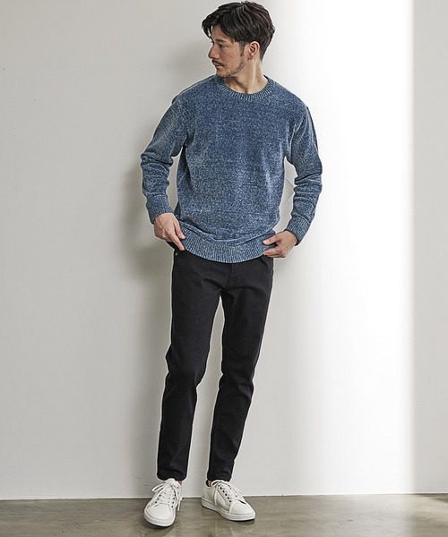 UNION STATION（ユニオンステーション）の「クルーネックモールニット/ハンドウォッシャブル（ニット/セーター・メンズ・ホワイト/ブラック/ネイビー/レッド/ブルー/グリーン・LL/M/L）」の10枚目の写真