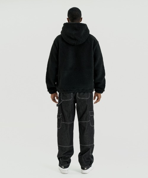 FCMM（エフシーエムエム）の「WARM UP DUMBLE FLEECE HOODIE/ウォームアップダンブルフリースフーディー（パーカー・メンズ・ベージュ/グレー/ブラック・MEDIUM/LARGE）」の6枚目の写真