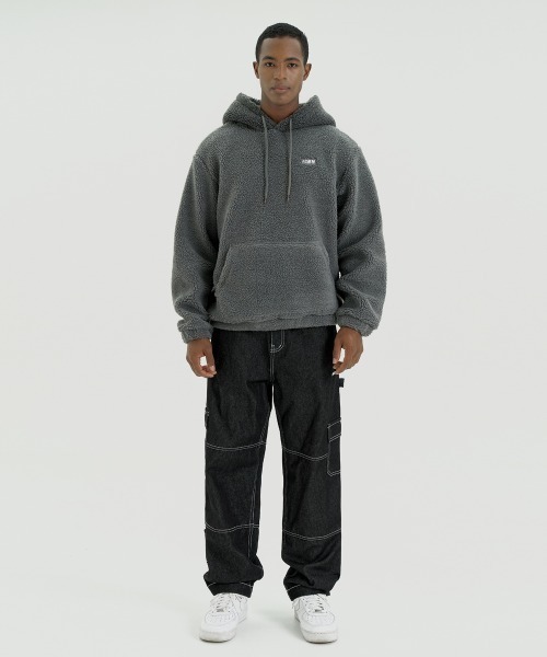 FCMM（エフシーエムエム）の「WARM UP DUMBLE FLEECE HOODIE/ウォームアップダンブルフリースフーディー（パーカー・メンズ・ベージュ/グレー/ブラック・MEDIUM/LARGE）」の14枚目の写真