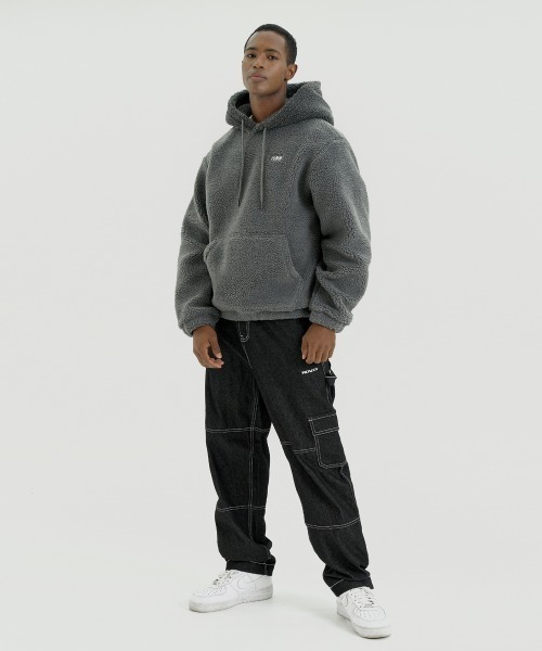 FCMM（エフシーエムエム）の「WARM UP DUMBLE FLEECE HOODIE/ウォームアップダンブルフリースフーディー（パーカー・メンズ・ベージュ/グレー/ブラック・MEDIUM/LARGE）」の16枚目の写真
