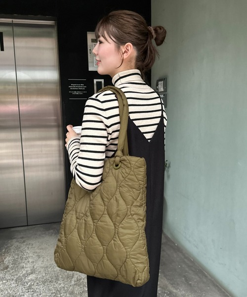 DISCOAT（ディスコート）の「【軽量・大容量/WEB限定】ボンディングトートバッグ（トートバッグ・レディース・ホワイト/ブラック/カーキ・FREE）」の3枚目の写真