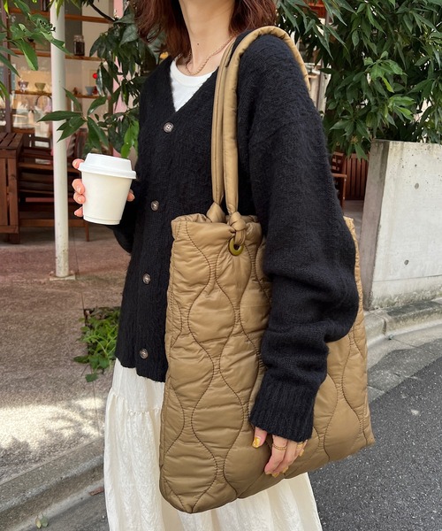 DISCOAT（ディスコート）の「【軽量・大容量/WEB限定】ボンディングトートバッグ（トートバッグ・レディース・ホワイト/ブラック/カーキ・FREE）」の7枚目の写真