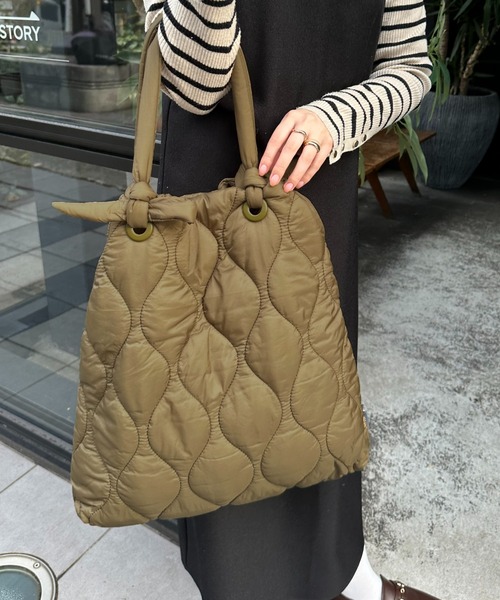 DISCOAT（ディスコート）の「【軽量・大容量/WEB限定】ボンディングトートバッグ（トートバッグ・レディース・ホワイト/ブラック/カーキ・FREE）」の11枚目の写真