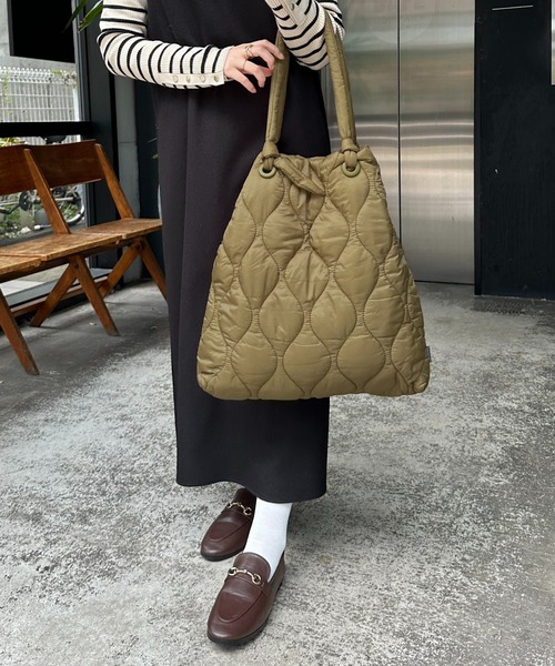 DISCOAT（ディスコート）の「【軽量・大容量/WEB限定】ボンディングトートバッグ（トートバッグ・レディース・ホワイト/ブラック/カーキ・FREE）」の10枚目の写真