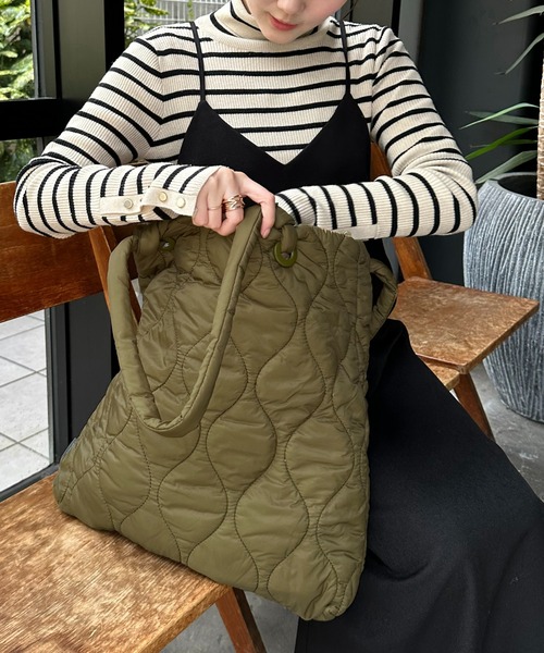 DISCOAT（ディスコート）の「【軽量・大容量/WEB限定】ボンディングトートバッグ（トートバッグ・レディース・ホワイト/ブラック/カーキ・FREE）」の15枚目の写真