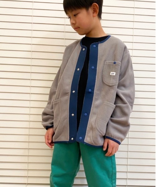 Lee(リー)の「Lee/リー キッズ フリースライナーブルゾン(ブルゾン・キッズ・レッド/ベージュ/グレー/ネイビー・140/150/130)」の2枚目の写真