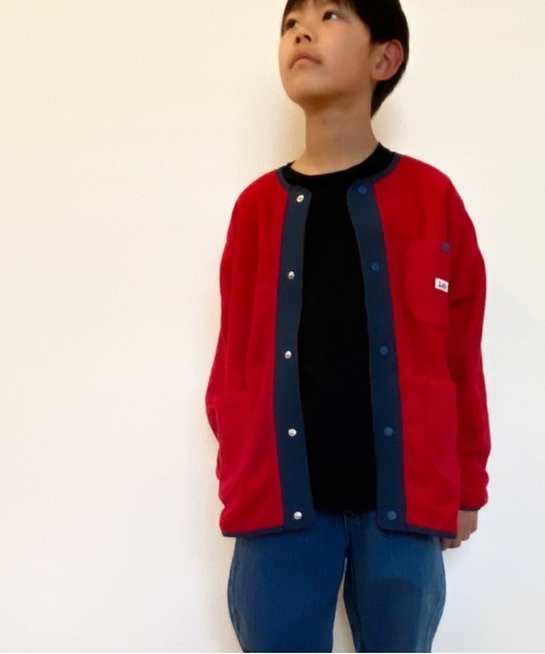 Lee(リー)の「Lee/リー キッズ フリースライナーブルゾン(ブルゾン・キッズ・レッド/ベージュ/グレー/ネイビー・140/150/130)」の7枚目の写真
