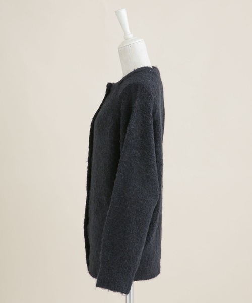 NANO universe（ナノユニバース）の「LB.04/起毛ブークレ クルーネックワイドカーディガン（カーディガン/ボレロ・レディース・ライトグレー/サーモンピンク/ネイビー・FREE）」の15枚目の写真